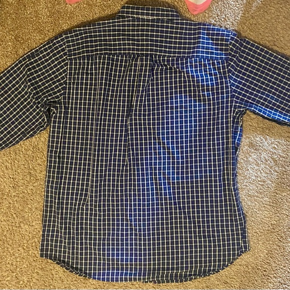 Basic Editions Men XLT Great condition No flaws Blue checkered button down shirt - Picture 10 of 11